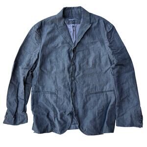 John Varvatos Gray Check Plaid Single Breasted Blazer Jacket US Men's Size 44